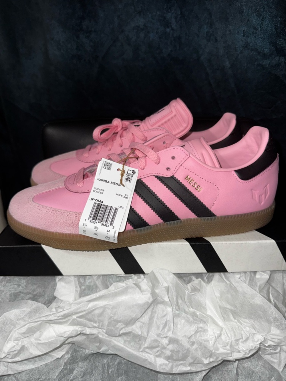 adidas Pink and Black Samba-style Men’s Sneakers - Picture 5 of 6